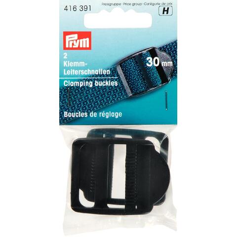 Reguleringsspenner låsing 2  stk 30  mm svart plastik